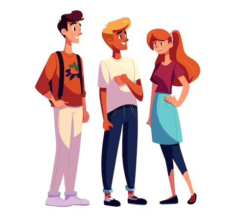 Premium Vector | A cartoon of people standing together