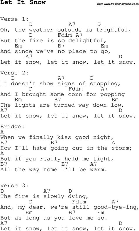 Christmas Carol/Song lyrics with chords for Let It Snow | Christmas ukulele songs, Ukulele songs ...