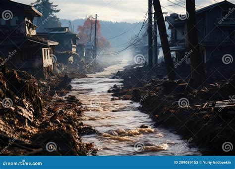 Devastating Tsunami, Portraying the Immense Destruction and Chaos Left ...