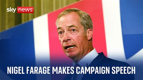 Reform UK leader Nigel Farage makes campaign speech - World News