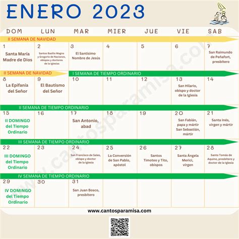 CALENDARIO LITURGICO 2023