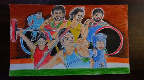 Our Olympic champions🏅2021/ Neeraj Chopra sketch using pencil colours/PV sindhu sketch/| # ...