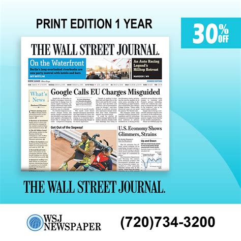 WSJ Print Edition | WSJ Newspaper | WSJ Digital Subscription