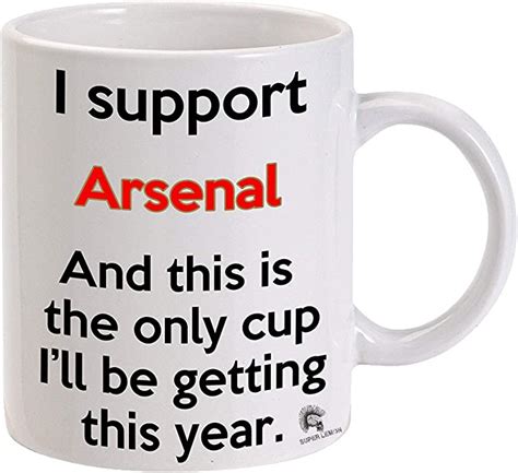 Arsenal Premier League Football Cup, Gift for Arsenal Supporters, Tea, Coffee, Hot Drinks Cup ...