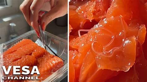 Woman finds parasites in salmon purchased at Whole Foods - YouTube