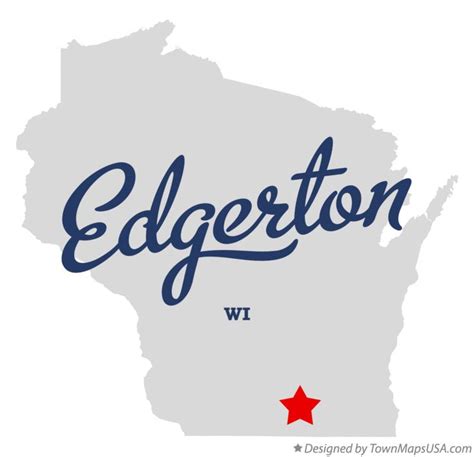 Map of Edgerton, WI, Wisconsin