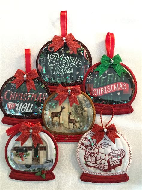 More than one and still not done. Snow globe ornaments. Design from ...