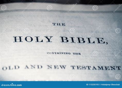 Holly Bible text stock image. Image of page, passage - 113235193