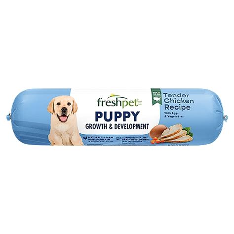 Freshpet Healthy & Natural Dog Food for Puppies, Fresh Chicken Roll, 1.5lb