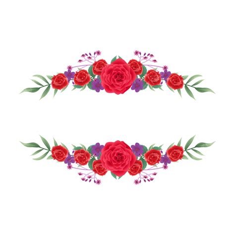 Floral Wedding Decor Vector Design Images, Ic22828 Vintage Red Vector Flower Floral Decoration ...