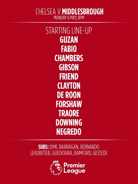 Starting line-ups: Chelsea v Middlesbrough - ITV News