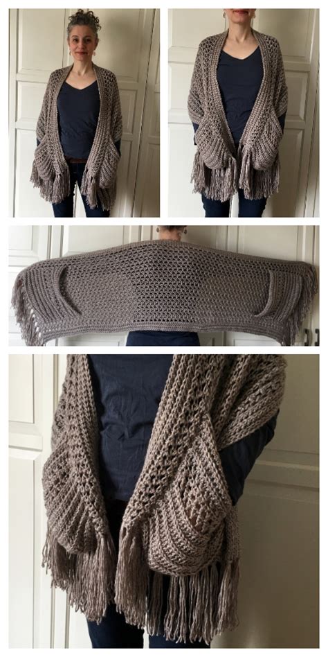 Boho Crochet Scarf With Pockets Patterns Free - Amelia's Crochet