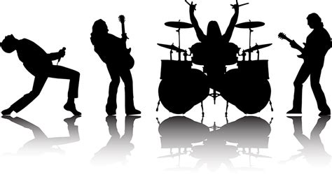 Download Rock Band Silhouette - Full Size PNG Image - PNGkit