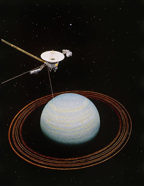 Artwork Showing Voyager 2 Nearing Uranus Photograph by Nasa - Fine Art America