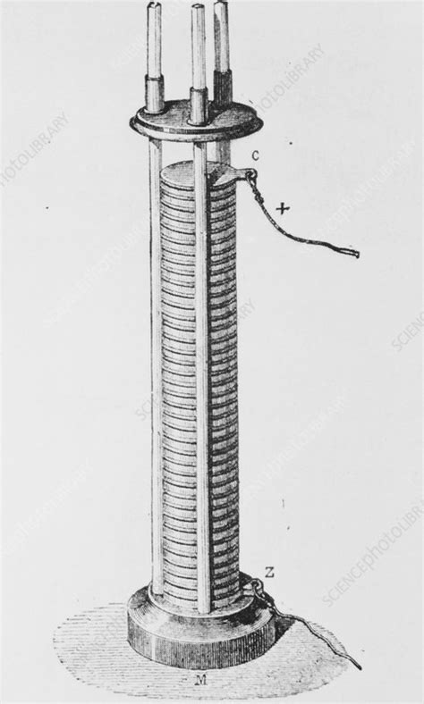 Alessandro Volta's pile or battery - Stock Image - V510/0026 - Science ...