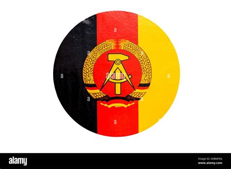 GDR Flag Isolated on White Background Stock Photo - Alamy