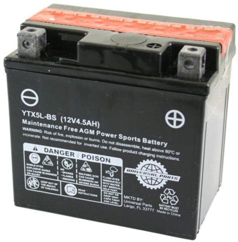 Universal Parts 12V 4AH Battery YTX5L-BS – Thrifty Scooters