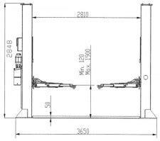 Lifts: PA-6150 2 Post Lift 5.0T