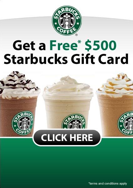 Free Starbucks Gift Card Deals Online - Free Samples By Mail No Surveys ...