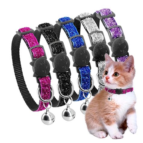 Quick Release Cat Collar Nylon Kitten Collars For Small Pets Kitten 1cm Width Cat Accessories ...