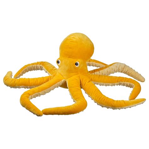 BLÅVINGAD soft toy, octopus/yellow, 20" - IKEA