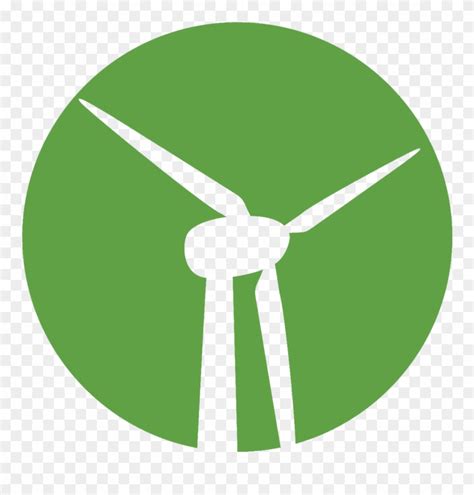 Wind Turbine Icon On Green Background - Wind Turbine Clipart (#1532157 ...