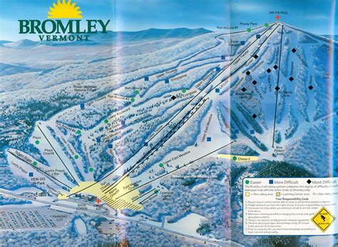 1995-96 Bromley Trail Map - New England Ski Map Database - NewEnglandSkiHistory.com