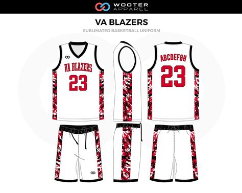 VA Blazers White, Red, Black Custom Basketball Uniforms, Jerseys ...