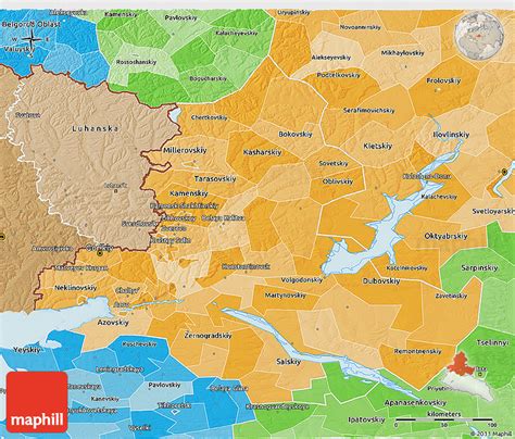 Political Shades 3D Map of Rostov Oblast