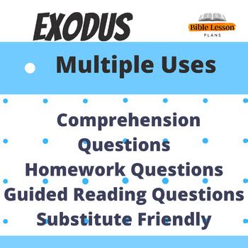 Exodus Bible Study Chapters 6-10 by Bible Lesson Plans | TPT