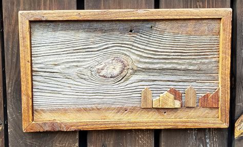 Barn Wood Art the Village/3d Art Created From | Etsy