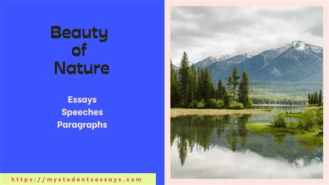 Paragraph on Beauty of Nature For Students - Student Essays