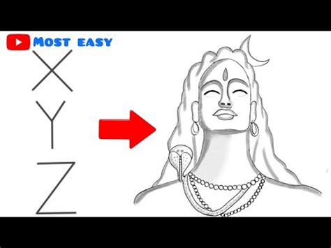 How to draw Lord Shiva | Easy drawing of lord Lord Mahadev | Step by ...