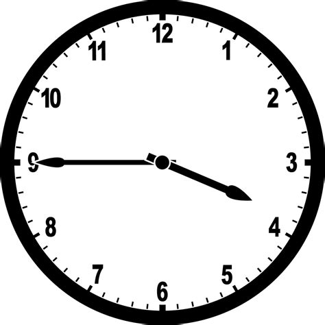 Clock 3:45 | ClipArt ETC