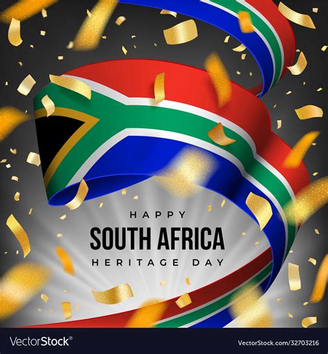 South africa heritage day banner with national Vector Image