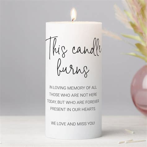 This Candle Burns In Loving Memory Wedding | Zazzle | Candles, Memory ...