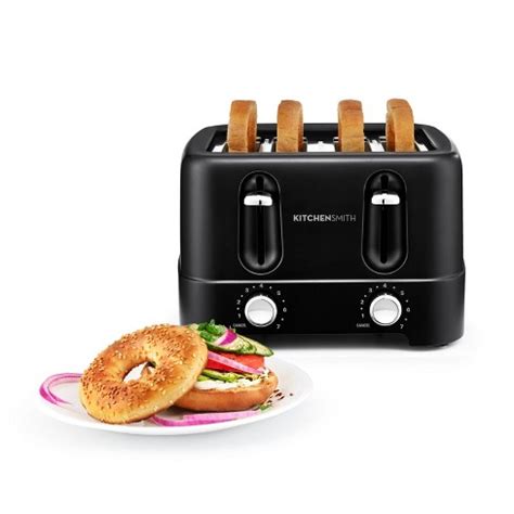 Kitchensmith By Bella 4-slice Toaster: Gray, 1480w, Plastic, Spot Clean ...