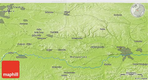 Physical 3D Map of Trzebinia