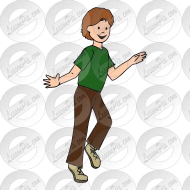 Skip Picture for Classroom / Therapy Use - Great Skip Clipart