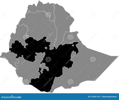 Oromia Region Map Vector | CartoonDealer.com #139526966