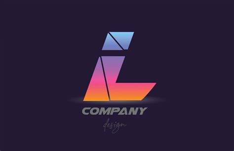 L alphabet letter icon logo with sliced style and colorful design. Creative template for company ...