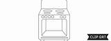 Stove Coloring Drawing Pages Pdf  Clowncoloringpages sketch template