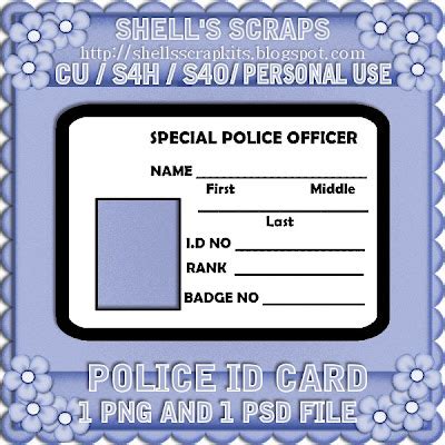 Shell's Scraps: Free CU Police ID Card