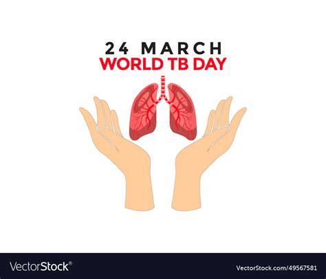 World tuberculosis day card background march 24 Vector Image