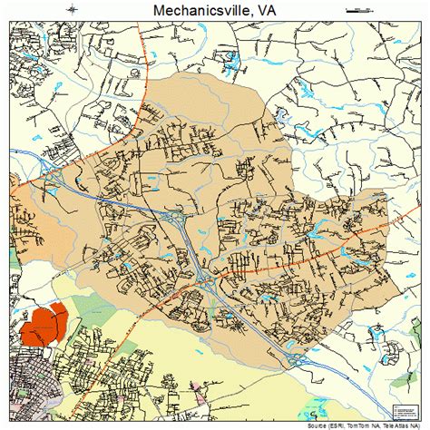 Mechanicsville Virginia Street Map 5150856