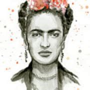 Frida Kahlo Portrait Greeting Card for Sale by Olga Shvartsur