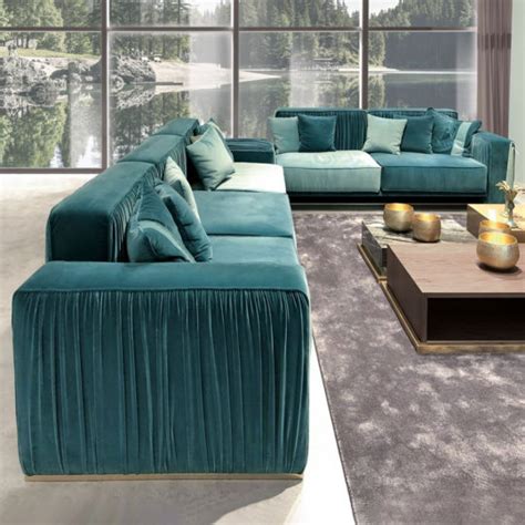 Large Contemporary Pleated Corner Sofa - Juliettes Interiors