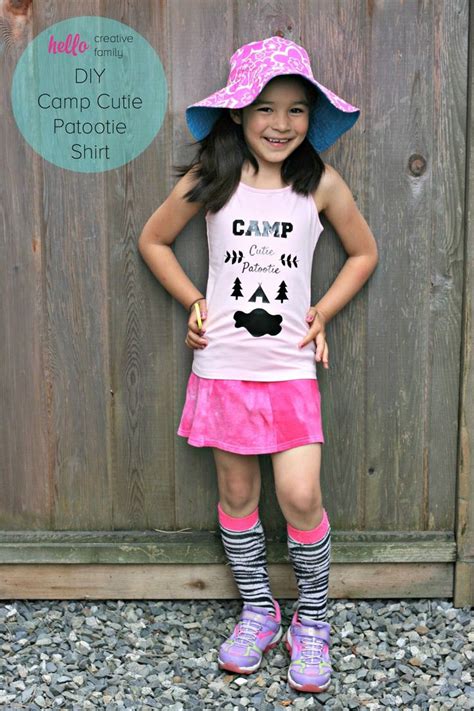 Send your little camper off to summer camp in style with a DIY Camp Cutie Patootie tank top or ...