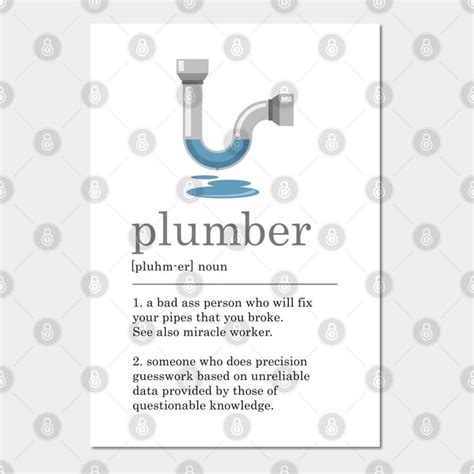 Funny Plumber Definition Plumbing Sign Water Pipe Fixer by briansmith84 in 2024 | Plumber humor ...