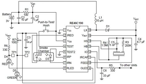 Smoke Detector Circuit - ElectroSchematics.com